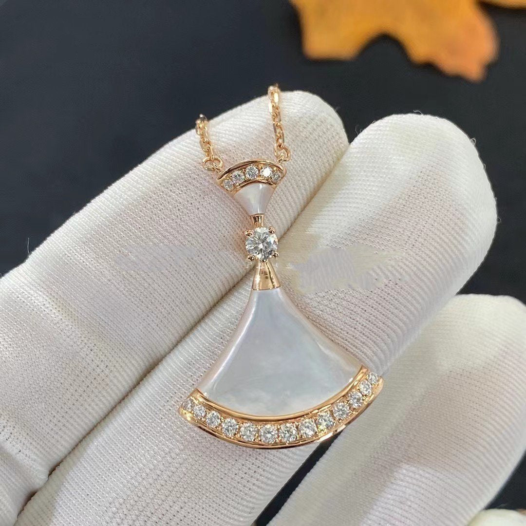 [アンジェラジュエリー]ドリームネックレス モップ ピンクゴールド ダイヤモンド