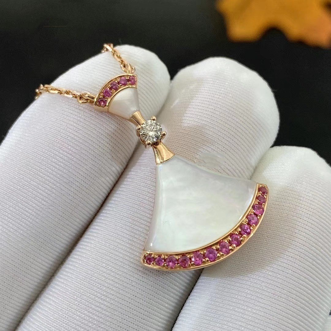 [アンジェラジュエリー]ドリームネックレス モップ ピンクダイヤモンド