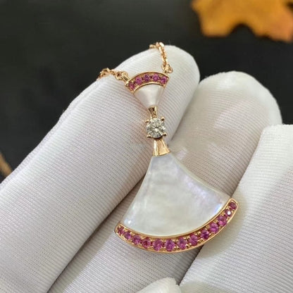 [アンジェラジュエリー]ドリームネックレス モップ ピンクダイヤモンド