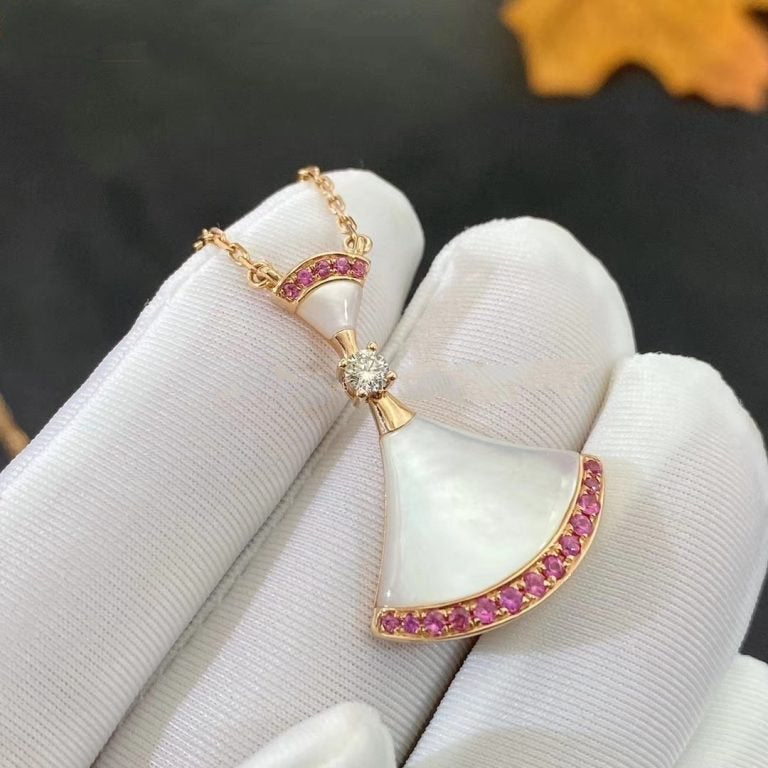 [アンジェラジュエリー]ドリームネックレス モップ ピンクダイヤモンド