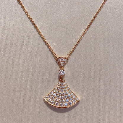 [アンジェラジュエリー]ドリームネックレス ピンクゴールド フルダイヤモンド