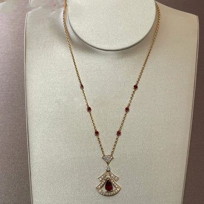 [Angela Schmuck]TRAUM HALSKETTE KARNEOL DIAMANT ROTGOLD