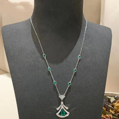 [Angela Schmuck]TRAUM HALSKETTE MALACHIT DIAMANT SILBER
