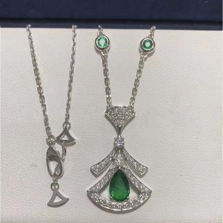[Angela Schmuck]TRAUM HALSKETTE MALACHIT DIAMANT SILBER