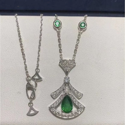 [Angela Schmuck]TRAUM HALSKETTE MALACHIT DIAMANT SILBER