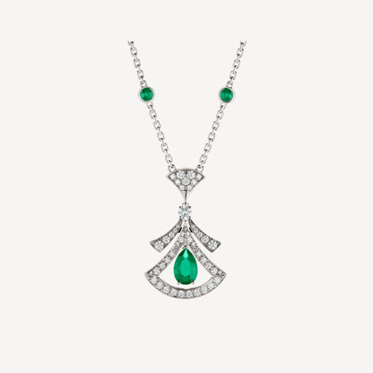 [Angela Schmuck]TRAUM HALSKETTE MALACHIT DIAMANT SILBER