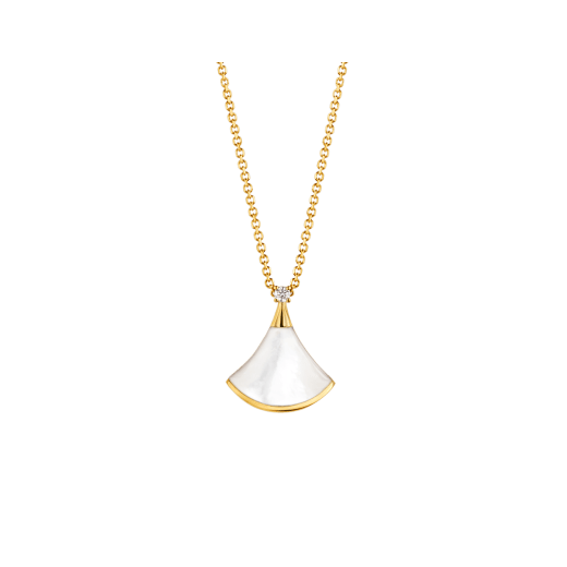 [Angela Schmuck]TRAUM HALSKETTE WEISSES MOP GOLD 1 DIAMANT