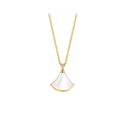 [Angela Schmuck]TRAUM HALSKETTE WEISSES MOP GOLD 1 DIAMANT