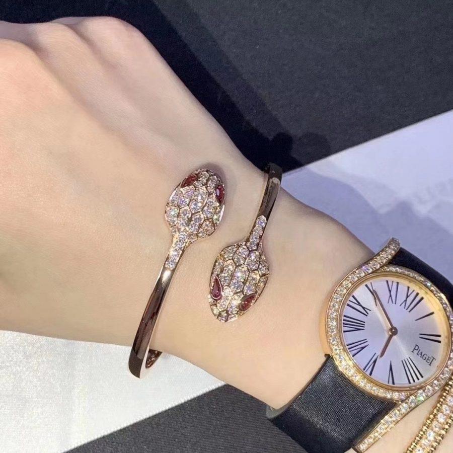 [Angela Schmuck]SERPENTI ARMBAND ROTGOLD DIAMANT DOPPELSCHLANGE
