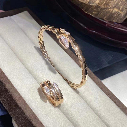 [アンジェラジュエリー]セルペンティ ブレスレット ダイヤモンド ピンクゴールド