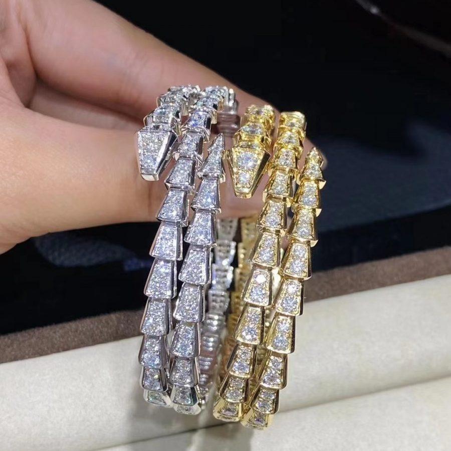 [Angela Jewellery]SERPENTI ARMBAND GOLD DIAMANT DOPPELREIHIG