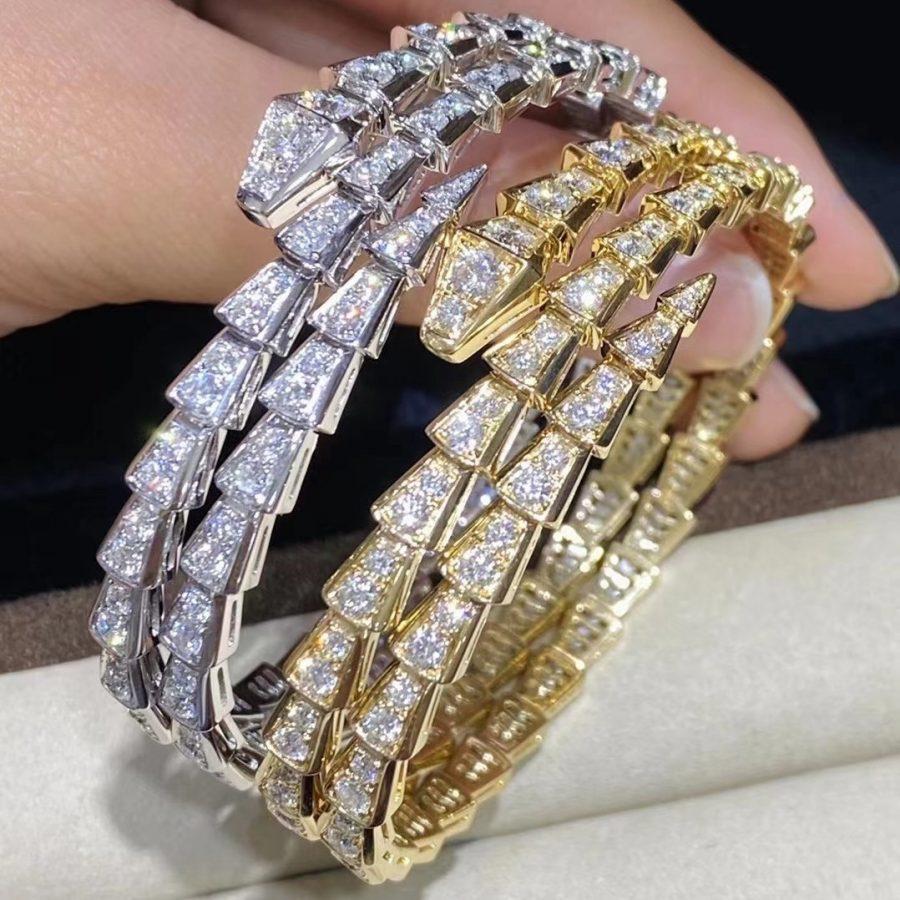 [Angela Jewellery]SERPENTI ARMBAND GOLD DIAMANT DOPPELREIHIG