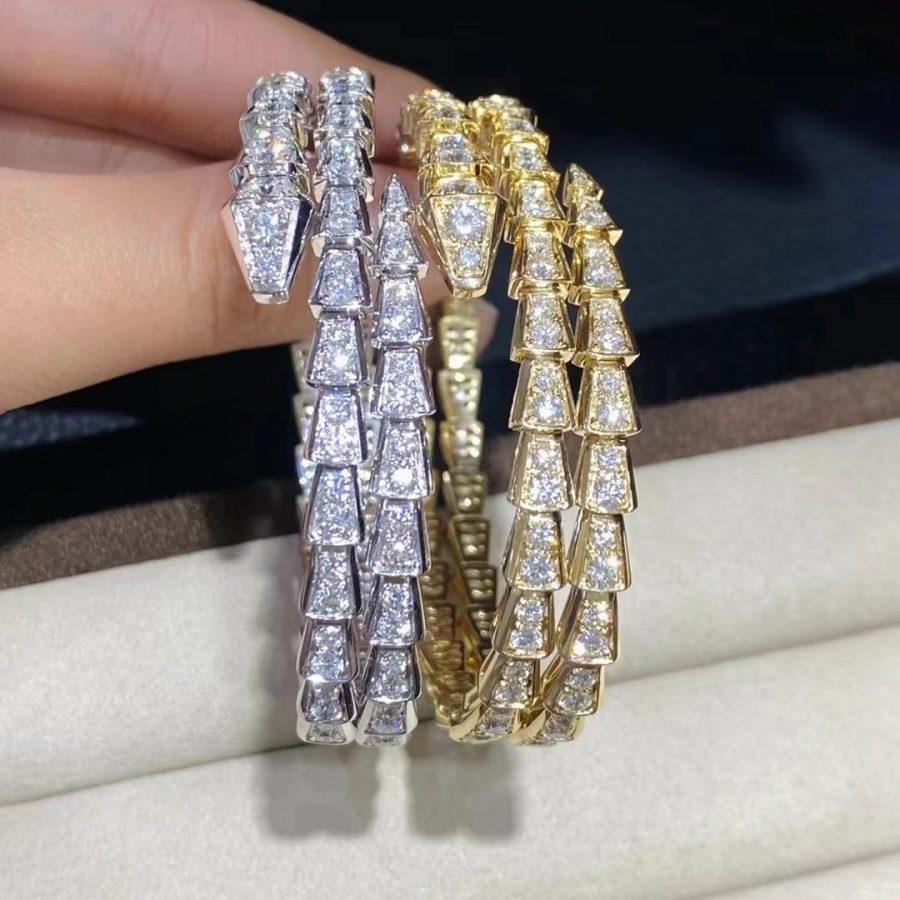 [Angela Jewellery]SERPENTI ARMBAND GOLD DIAMANT DOPPELREIHIG