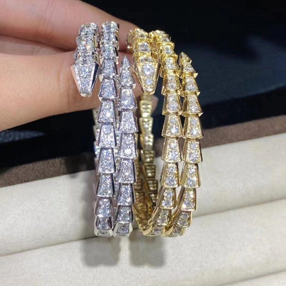 [Angela Jewellery]SERPENTI ARMBAND GOLD DIAMANT DOPPELREIHIG
