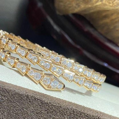 [Angela Jewellery]SERPENTI ARMBAND GOLD DIAMANT DOPPELREIHIG