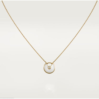 [Angela Schmuck]AMULETT ROSÉGOLD MOP HALSKETTE