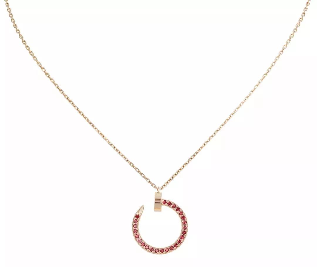 [Angela Schmuck]JUSTE HALSKETTE GOLD ROTE DIAMANTEN