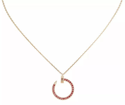 [Angela Schmuck]JUSTE HALSKETTE GOLD ROTE DIAMANTEN