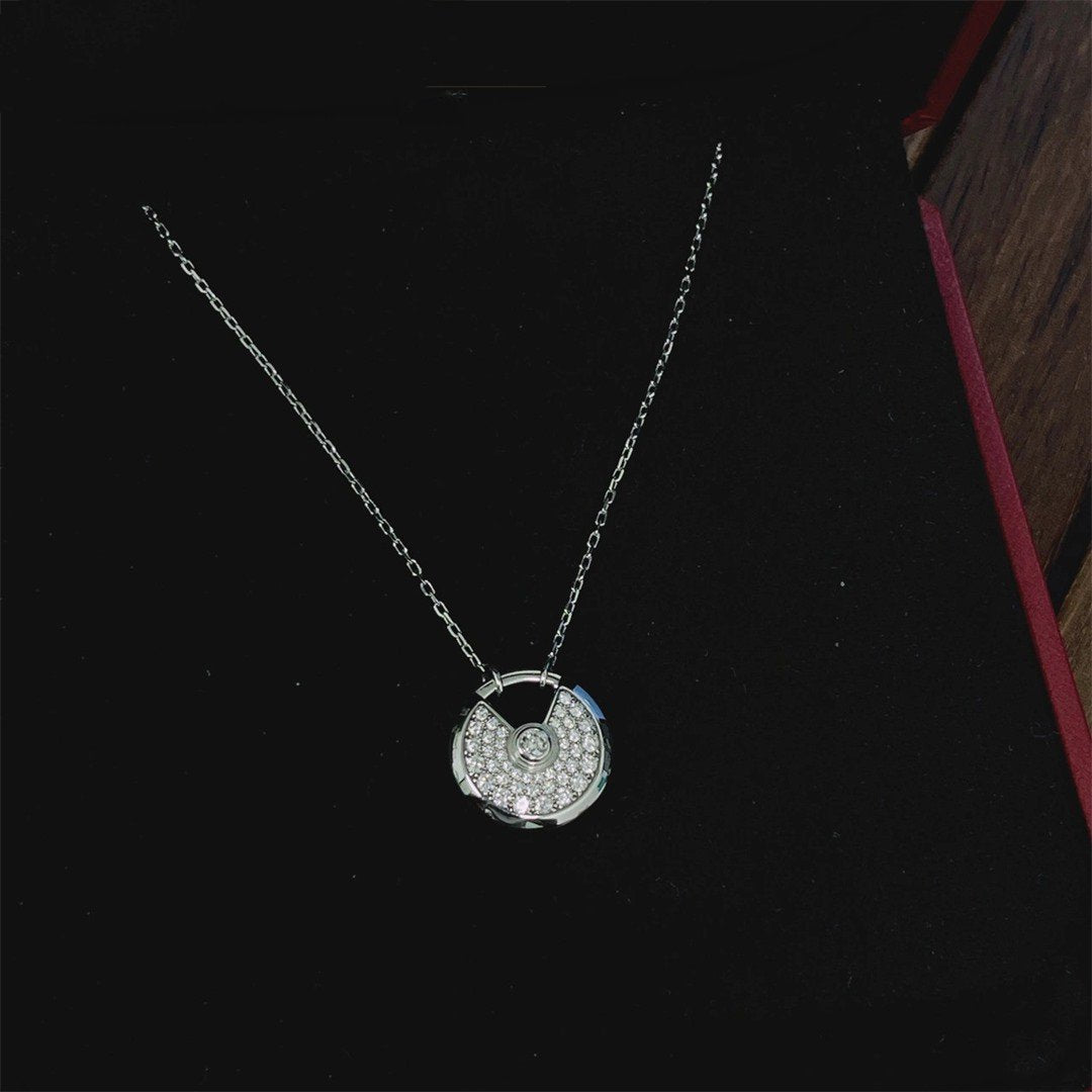 [Angela Schmuck]AMULETT SILBER VOLLDIAMANT HALSKETTE