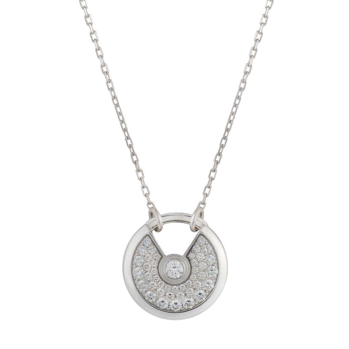[Angela Schmuck]AMULETT SILBER VOLLDIAMANT HALSKETTE