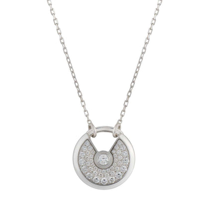 [Angela Schmuck]AMULETT SILBER VOLLDIAMANT HALSKETTE