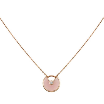 [Angela Schmuck]AMULETT ROSÉGOLD ROSA MOP HALSKETTE