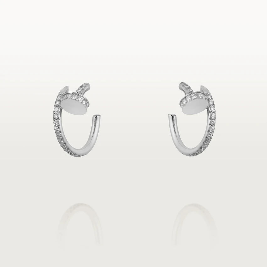 [アンジェラジュエリー]JUSTE イヤリング 12.75mm シルバー ダイヤモンド