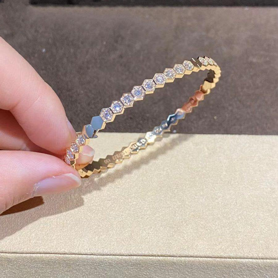[Angela Schmuck] BEE LOVE GOLD ARMBAND VOLLER DIAMANT 