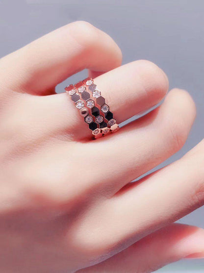 [Angela Schmuck] BIENENLIEBE RING ROSA GOLD DIAMANT