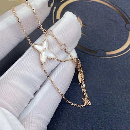 [Angela Jewellery]JEUX ARMBAND WEISSES MOP ROSA GOLD 1 DIAMANT