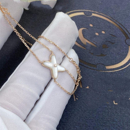 [Angela Jewellery]JEUX ARMBAND WEISSES MOP ROSA GOLD 1 DIAMANT
