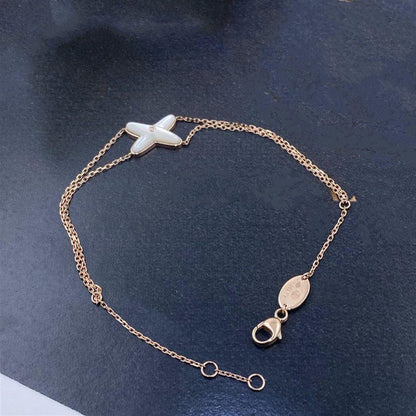 [Angela Jewellery]JEUX ARMBAND WEISSES MOP ROSA GOLD 1 DIAMANT