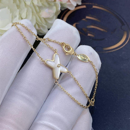 [Angela Jewellery]JEUX ARMBAND WEISSES MOP GOLD 1 DIAMANT