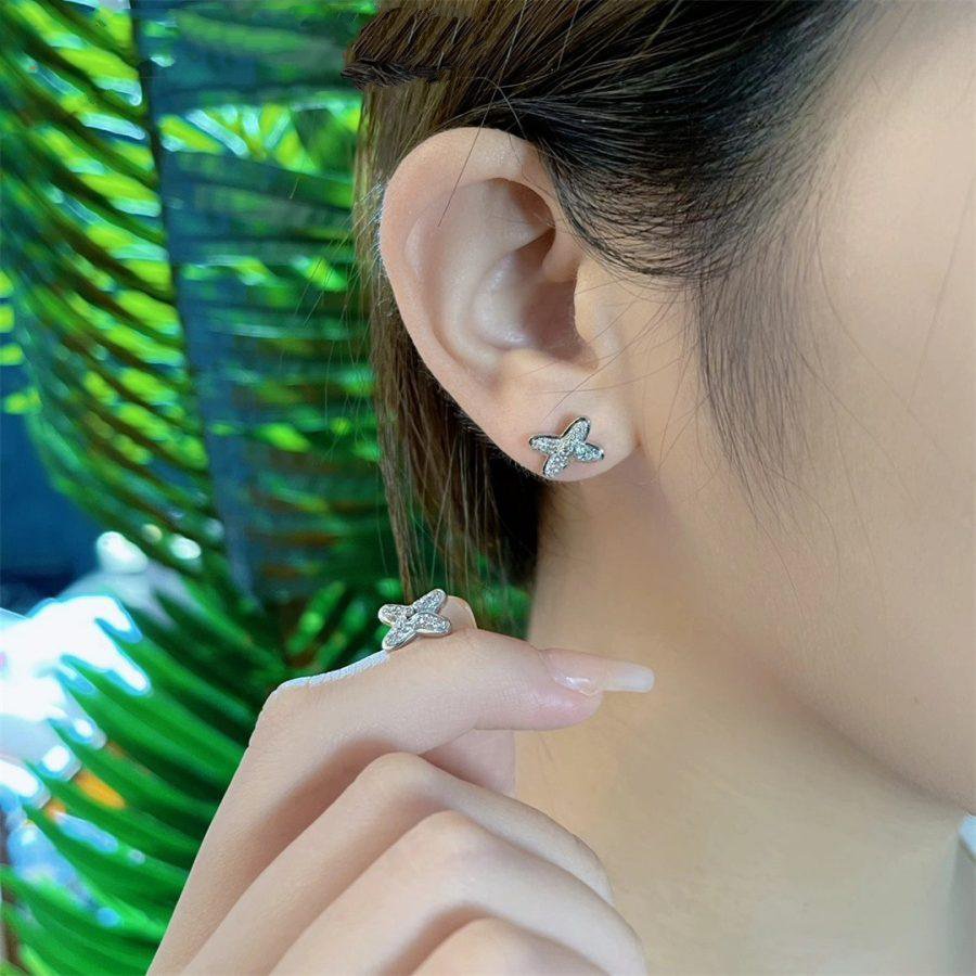 [Angela Jewellery]JEUX DE SILVER DIAMOND OHRRINGE