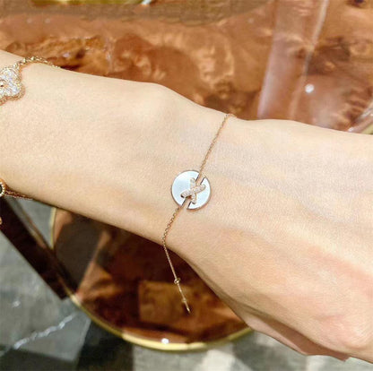 [Angela Jewellery]JEUX DE BRACELET MOP ROSÉGOLD DIAMANTEN