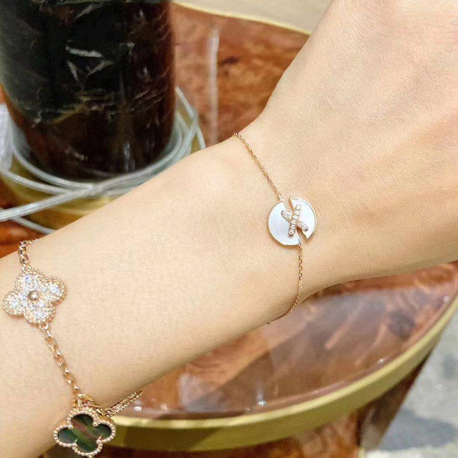 [Angela Jewellery]JEUX DE BRACELET MOP ROSÉGOLD DIAMANTEN