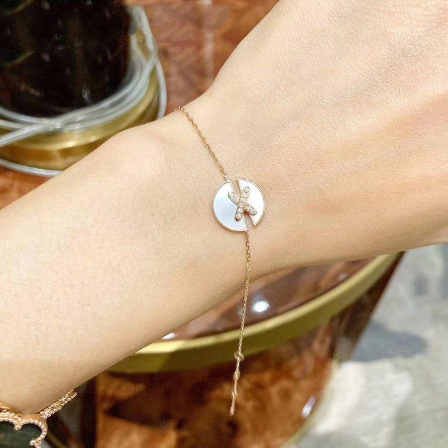 [Angela Jewellery]JEUX DE BRACELET MOP ROSÉGOLD DIAMANTEN