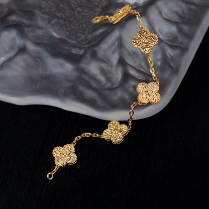 [Angela Schmuck] KLEEBLATT 5 MOTIVE BRONZIERTES ARMBAND 