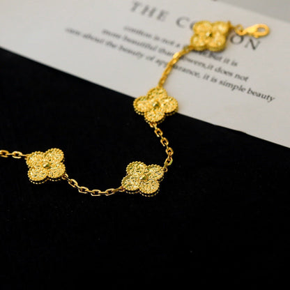 [Angela Schmuck] KLEEBLATT 5 MOTIVE BRONZIERTES ARMBAND 
