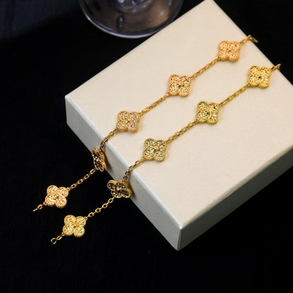 [Angela Schmuck] KLEEBLATT 5 MOTIVE BRONZIERTES ARMBAND 