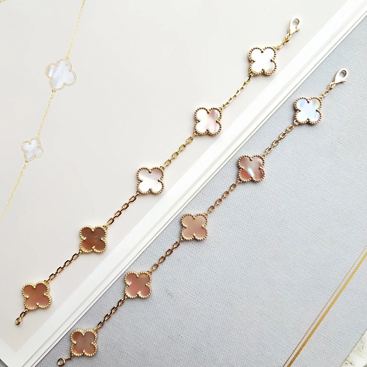 [Angela Schmuck]CLOVER 5 PINK MOP ARMBAND