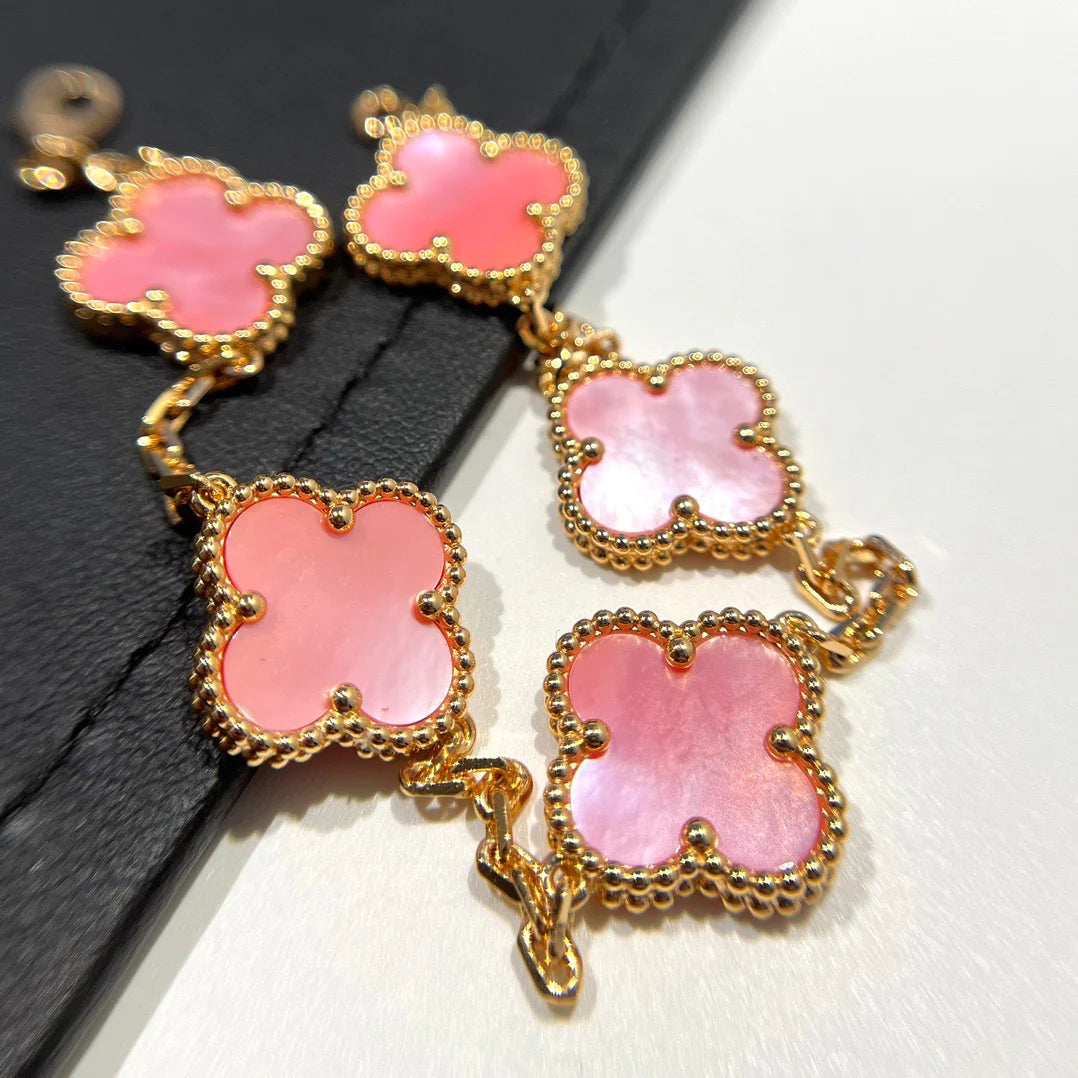 [Angela Schmuck]CLOVER 5 PINK MOP ARMBAND