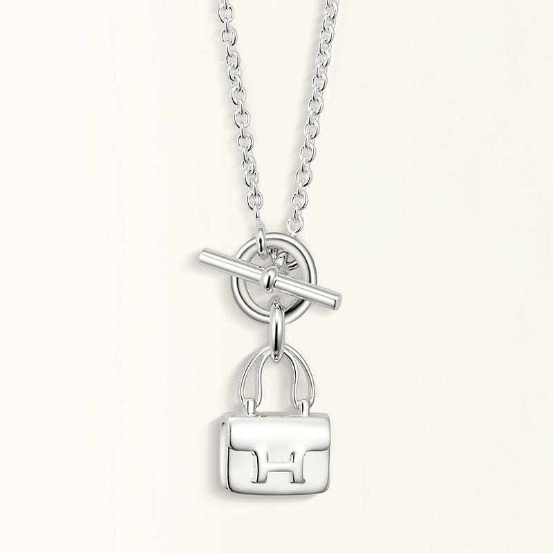 [アンジェラジュエリー]POP Hペンダント シルバーネックレス