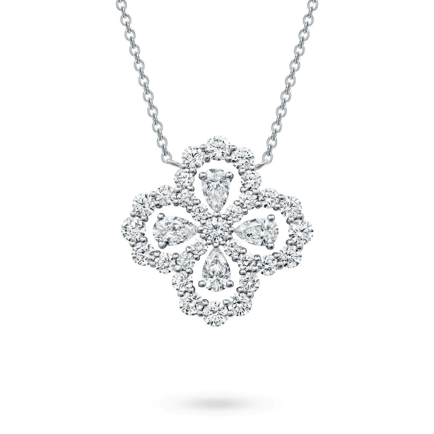 [アンジェラジュエリー]ループネックレス フルモチーフ ダイヤモンド 16mm マルチカラー