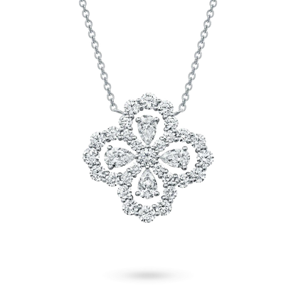 [アンジェラジュエリー]ループネックレス フルモチーフ ダイヤモンド 16mm マルチカラー