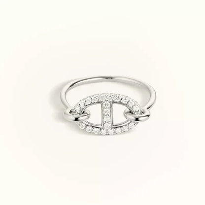 [Angela Jewellery]Runder kleiner silberner Diamantring