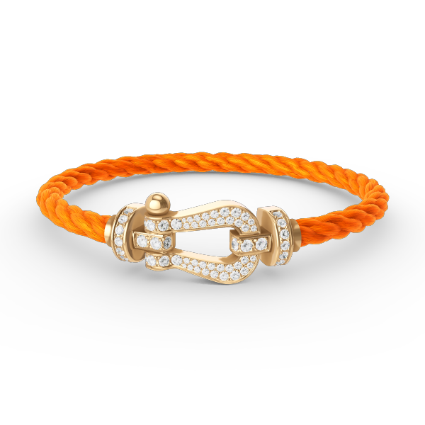 [Angela Jewellery]FORCE GROSSES HUFEISENARMBAND MIT VOLLMUNDDIAMANTEN GOLD 