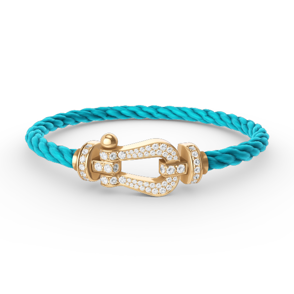 [Angela Jewellery]FORCE GROSSES HUFEISENARMBAND MIT VOLLMUNDDIAMANTEN GOLD 