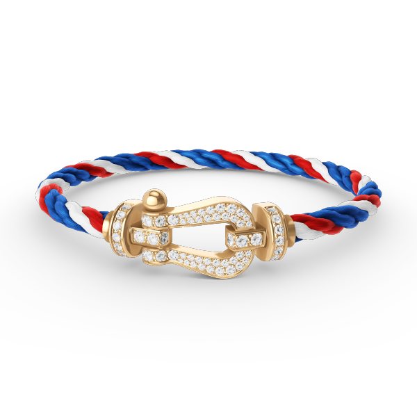 [Angela Jewellery]FORCE GROSSES HUFEISENARMBAND MIT VOLLMUNDDIAMANTEN GOLD 