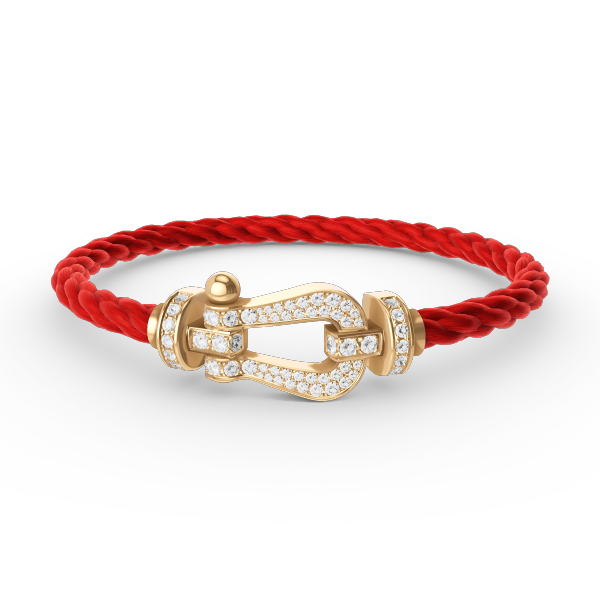 [Angela Jewellery]FORCE GROSSES HUFEISENARMBAND MIT VOLLMUNDDIAMANTEN GOLD 